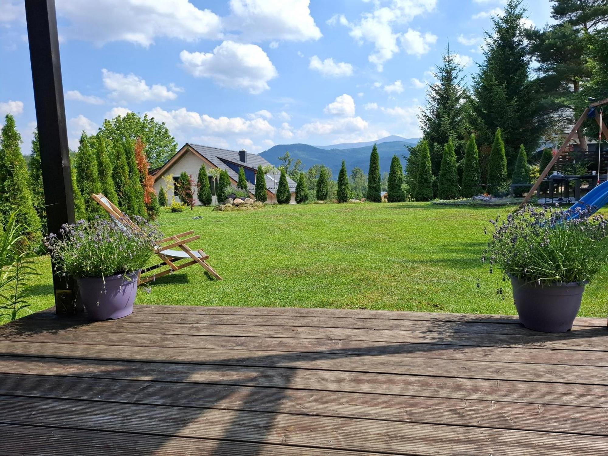 Dom Ukromki Z Kominkiem I Widokiem Na Sniezke Sosnówka Buitenkant foto